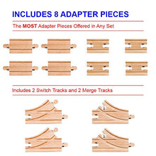 Load image into Gallery viewer, Tiny Conductors 67 Piece Wooden Train Track Set with Train Car, 100% Real Wood, Compatible with Thomas and All Other Major Brands Wooden Toy Railroad Sets (67-Piece)