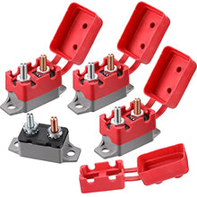 Load image into Gallery viewer, 4 Pieces DC 12V - 24V Automatic Reset Circuit Breaker Circuit Breaker with Cover Stud Bolt for Automotive and More (50 Amp)