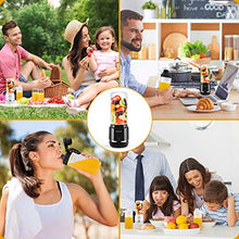 Load image into Gallery viewer, iOCSmart Portable Blender USB Rechargeable, Wireless Electric Personal Juicer Blender for Shakes and Smoothie with 2 Juicer Cup Travel Bottle, 4000mAh High Capacity Batteries (White)