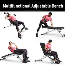 Load image into Gallery viewer, leikefitness Adjustable Weight Bench Foldable Workout Exercise Bench with Automatic Lock for Upright Incline Decline and Flat Full Body Exercise GM5810(BLACK)