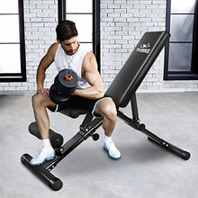 Load image into Gallery viewer, FLYBIRD Weight Bench, Adjustable Strength Training Bench for Full Body Workout with Fast Folding- 2020 Version
