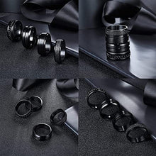 Load image into Gallery viewer, MILACOLATO Stainless Steel Black Spinner Fidget Rings for Men Women Cool Chain Sandblast Dragon Pattern Stress Relieving Promise Band Rings,