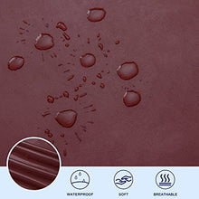Load image into Gallery viewer, subrtex Leather Separate Cushion Covers Breathable Sofa Seat Slipcpvers for 1-2-3-4 Seaters Stretch Replacement for Furniture Protector (Small, Wine)