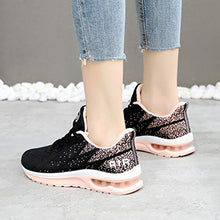 Load image into Gallery viewer, GANNOU Women's Air Athletic Running Shoes Fashion Sport Gym Jogging Tennis Fitness Sneaker Peachblack 7.5 B(M) US