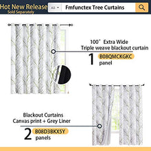 Load image into Gallery viewer, Blackout Sliding Glass Door Curtain 8ft Tree Branch Print Patio Door Curtain 96inches Thermal Insulated Energy Efficient Wide Window Curtain Drapes for Bedroom Living Room Divider 1 Panel 100"w