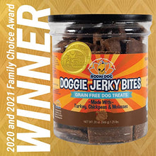 Load image into Gallery viewer, Premium Healthy Dog Jerky Treats | Grain Free Turkey Dog Treat Bites | Natural Snack Made with Turkey, Chickpeas & Molasses | No Corn, Wheat or Soy