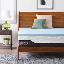 Load image into Gallery viewer, LUCID 3 Inch Gel Memory Foam Topper Zippered Enclosure Mattress Topper Cover, Twin