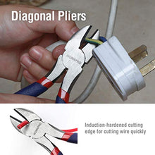Load image into Gallery viewer, WORKPRO 7-piece Pliers Set (8-inch Groove Joint Pliers, 6-inch Long Nose, 6-inch Slip Joint, 4-1/2 Inch Long Nose, 6-inch Diagonal, 7-inch Linesman, 8-inch Slip Joint) for DIY & Home Use