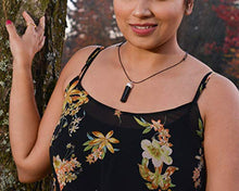 Load image into Gallery viewer, Raw Black Tourmaline Crystal Healing Pendant Necklace –Protection Negative Energy Cleanser Natural Stress Aid Soothe Mind Emotions - Authentic Stone on Silver Plated 18" Chain Chakra Healing Charm