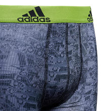 Load image into Gallery viewer, adidas Kids-Boy's Performance Boxer Briefs Underwear (3-Pack), Hinder Black Semi Solar Slime/Black Black/Semi Solar Slime, Medium