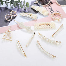 Load image into Gallery viewer, Milacolato 20 Pcs Pearl Hair Clips Artificial Pearl Hair Pins for Women Elegant Handmade Fashion Hair Accessories Pearl Hair Clips for Party Wedding Daily