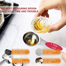 Load image into Gallery viewer, NIUAT 9-piece magnetic measuring spoon set, composed of stainless steel double-sided teaspoon spoons,Fits in Spice Jar (Multicolor)