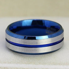 Load image into Gallery viewer, loversring Couple Ring Bridal Sets His Hers Women 10k White Gold Filled Men Tungsten Carbide Wedding Engagement Ring Band