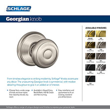 Load image into Gallery viewer, Schlage F40 GEO 619 Georgian Door Knob, Bed & Bath Privacy Lock, Satin Nickel