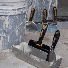 Load image into Gallery viewer, DEWALT Stainless Steel Taping Knife & Mud Pan Set + FREE BONUS 6" Soft Grip Putty Knife | 8/10/12" Blades + 14" Mud Pan | Soft Grip Handles | DXTT-3-174