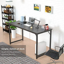 Load image into Gallery viewer, Foxemart Computer Desk 47” Modern Sturdy Office Desk PC Laptop Notebook Study Writing Table for Home Office Workstation, Black