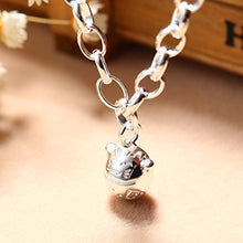 Load image into Gallery viewer, Jewever 925 Sterling Silver Original Fortune Cat Bell Silver Chain Bracelet Women Jewelry Gift