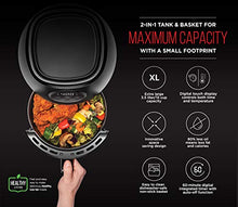 Load image into Gallery viewer, Chefman TurboFry 3.6 Quart Air Fryer Oven w/ Digital Touch Screen, Dishwasher Safe Flat Basket, Healthy Oil-Free Airfryer w/ 60 Minute Timer & Auto Shutoff, BPA-Free, Matte Black, Cookbook Included