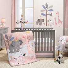 Load image into Gallery viewer, Lambs & Ivy Jazzy Jungle Zebra White/Peach Nursery Lamp with Shade & Bulb