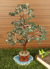 Load image into Gallery viewer, FASHIONZAADI Green Aventurine Gemstone Chakra Bonsai Tree Healing Crystals Chakra Trees Reiki Stone Goodluck Chakras Crystal Home Office Living Room Table Décor Gift Size 10-12 Inch (Silver Wire)