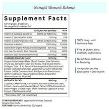 Load image into Gallery viewer, Nutrafol Women’s Balance Clinically Proven Hair Growth Supplement for Visibly Thicker Hair and More Scalp Coverage Through Menopause (1-Month Supply)