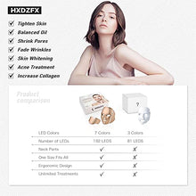 Load image into Gallery viewer, 7 LED Skin Care Mask for Face and Optical Cosmetic Mask and Portable Neck Skin Rejuvenation Light Therapy Facial Care Mask