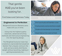 Load image into Gallery viewer, Weighted Evolution Weighted Blanket+ Bonus Organic Bamboo Duvet Cover/PRE-Assembled/Best Blanket for Adults/Kids-Hypoallergenic Warm Cooling Calm Cozy Heavy Blanket (Grey, 60"x 80" | 20 lbs)