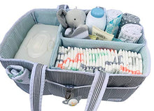 Load image into Gallery viewer, Lily Miles Baby Diaper Caddy - Large Organizer Tote Bag for Infant Boy or Girl - Baby Shower Gift - Nursery Must Haves - Registry Favorites - Collapsible Newborn Caddie Car Travel