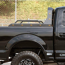 Load image into Gallery viewer, TLAPS Universal Adjustable Truck Bed Chase Rack Roll Bar with Side Rails Handle & 3rd Third Brake Light & 2x LED Work Lamps Bars & 14x Amber Side Marker For Pickup (Textured Black)