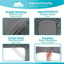 Load image into Gallery viewer, DreamCare 6 Piece Deep Pocket Sheets Microfiber Sheets Bed Sheets Bedding Sets Queen Size, Gray