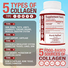 Load image into Gallery viewer, Premium Multi Collagen Peptides Capsules (Types I, II, III, V, X) - Anti-Aging, Hair, Skin and Nails, Digestive & Joint Health Supplement, Hydrolyzed Collagen Pills, Women & Men (90 Collagen Capsules)
