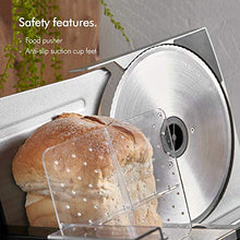 Load image into Gallery viewer, VonShef Meat Slicer Electric Stainless Steel Food Cutting Machine Deli Meats, Cheese, Bread, Vegetables – Thickness Control, Sliding Plate, Food Pusher, Anti Slip Feet