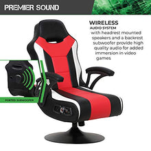 Load image into Gallery viewer, X Rocker Falcon Pedestal PC Office Gaming Chair, 32" x 25" x 42", Black/Red