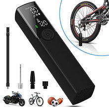Load image into Gallery viewer, VEEAPE Portable Air Compressor Tire Inflator, Electric Bike Tire Pump with Digital Pressure Gauge, 120PSI Rechargeable Auto Air Pump for Bicycle Tires and Other Inflatables