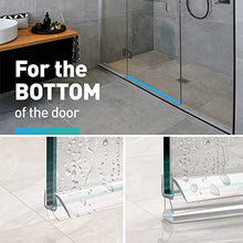 Load image into Gallery viewer, Shower Door Seal for 3/8” Glass, 4 PCS x 77" Frameless Shower Door Bottom Seal Door Sweep and Shower Door Side Seal Strip Set, Stop Shower Leaks Create a Water Barrier
