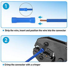 Load image into Gallery viewer, TICONN 200 Pcs Insulated Electrical Butt Connectors Kit - Electrical Insulated Automotive Wire Crimp Terminals, Butt Splice
