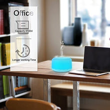 Load image into Gallery viewer, 450ML Essential Oil Diffuser with 8 LED Color Changing Lamps, ZOOKKI Aromatherapy Diffuser for Essential Oils with 4 Timer Settings and Waterless Auto Shut-off Feature for Large Room