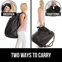 Load image into Gallery viewer, Gorilla Grip Durable Easy Carry Gate Check Airport Protector Bag, Padded Straps, Fits Convertible Car Seats, Infant Carriers, Booster Seat, Air Travel Cover for Airplane Flying, Baby, Toddler, Black