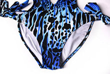 Load image into Gallery viewer, Eomenie One Piece Swimsuits for Women Cutout Tie Back and Side Monokini Halter Bathing Suits Plunge Slimming Swimwear Neon Green
