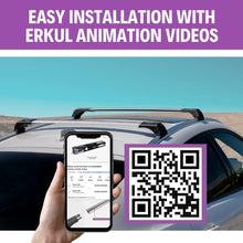 Load image into Gallery viewer, ERKUL Roof Rack Cross Bars for Kia Sorento | Aluminum Lockable Rooftop Luggage Crossbars Set to Carry Cargo Carrier, Canoe, Snowboard, Bike by ERKUL Car Accessories | Silver, 2021-2023