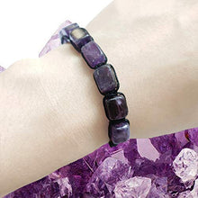 Load image into Gallery viewer, HESHPAWS 2 Pack Genuine Amethyst Adjustable Bracelets for Women Men,Crystal Healing Stones Bracelets,Supernatural Reiki Stones Bead Bracelets, Natural Stone Braided Bracelets (Amethyst)