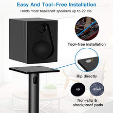 Load image into Gallery viewer, PERLESMITH Universal Floor Speaker Stands 26 Inch for Surround Sound, Klipsch, Sony, Edifier, Yamaha, Polk & Other Bookshelf Speakers Weight up to 22lbs - 1 Pair
