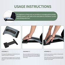 Load image into Gallery viewer, Back Stretching Device,Back Cracker Massager for Bed & Chair & Car,Multi-Level Lumbar Support Stretcher Spinal, Lower and Upper Muscle Pain Relief(Gray Black)