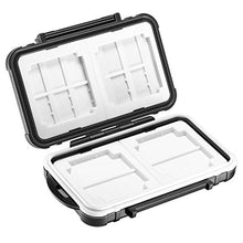 Load image into Gallery viewer, Neewer 14 Slots Memory Card Case Holder, Durable Waterproof Anti-Shock Storage Protector Card Box for 10 Micro SD Cards/10 TF Cards/2 CF Cards and 4 SD Cards/4 XD Cards/2 CF Cards (Black)