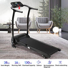 Load image into Gallery viewer, UNBRUVO Electric Folding Treadmill with Incline LCD Display, Fitness Motorized Running Jogging Machine 265 LBS Load-Bearing,Perfect for Home Exercise,Fast and Easy Assembly