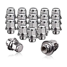 Load image into Gallery viewer, YITAMOTOR Lug Nut 12x1.5 Mag Seat Chrome, 20Pcs M12x1.5 Hex 21mm (13/16'') 1.46" x 1.18'' Wheel Lug Nuts with Washer Compatible with Camry Tacoma Avalon Sienna Highlander Corolla Prius Venza Lexus