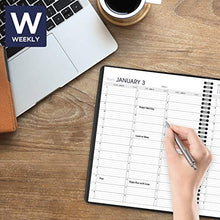 Load image into Gallery viewer, 2022 Weekly Appointment Book & Planner by AT-A-GLANCE, 7" x 8-3/4", Medium, Black (7095105)