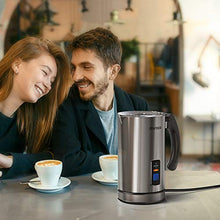 Load image into Gallery viewer, Miroco Milk Frother, Electric Milk Steamer Stainless Steel, Automatic Hot and Cold Milk Frother Warmer with Heat Froth Whisks for Latte, Coffee, Hot Chocolates, Cappuccino, Heater with Strix Control