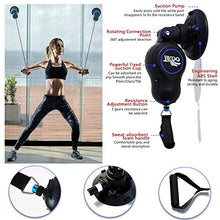 Load image into Gallery viewer, 2 Pcs Suction Cups Resistance Bands Exercise Workout Bands with Handles Elastic Pull Rope 3 Gears Resistance Portable Home Gym Fitness Equipment Yoga Strength Training Physical Therapy for Men Women