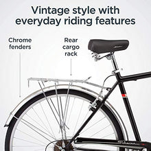 Load image into Gallery viewer, Schwinn Wayfarer Adult Bike Hybrid Retro-Styled Cruiser, 18-Inch/Medium Steel Step-Over Frame, 7-Speed Drivetrain, Rear Rack, 700C Wheels, Blue